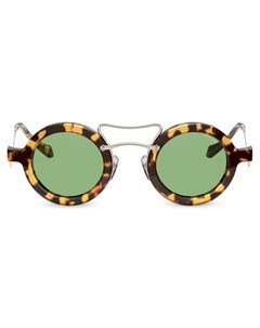 Круглые солнцезащитные очки черепаховой расцветки Miu miu eyewear