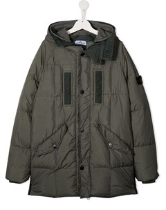 Пуховик с капюшоном Stone island junior