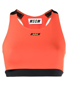 Спортивный бюстгальтер с логотипом Msgm