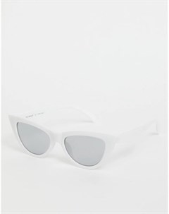 Солнцезащитные очки кошачий глаз в белой оправе Aj morgan