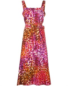 Платье с леопардовым принтом и завязками Natori