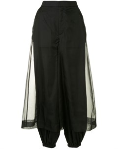 Зауженные брюки с прозрачными вставками Enföld