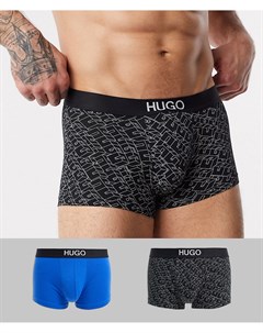 Набор из 2 боксеров брифов синие черные с принтом HUGO bodywear Hugo bodywear