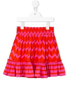 Юбка с оборками и узором зигзаг Stella mccartney kids