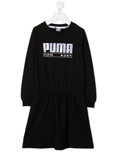 Расклешенное платье с логотипом Puma kids
