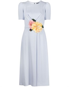 Платье миди с цветочной аппликацией Dolce&gabbana