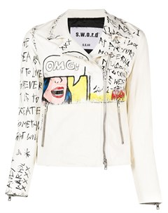 Байкерская куртка с принтом Andy Warhol S.w.o.r.d 6.6.44