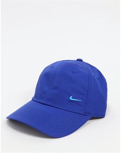 Насыщенно синяя кепка с фирменной металлической галочкой H86 Nike