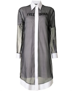 Платье рубашка с принтом Free Winona Off-white
