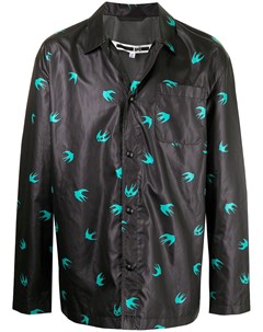 Куртка рубашка на пуговицах с принтом Mcq swallow