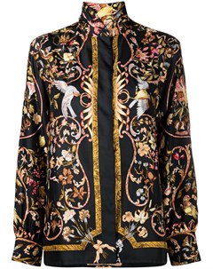 Рубашка 1980 х годов с цветочным принтом Hermès
