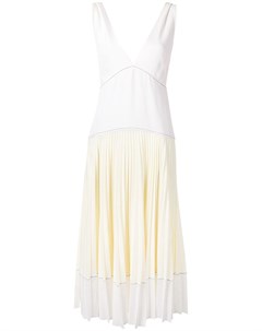 Платье в стиле колор блок с плиссировкой Proenza schouler white label