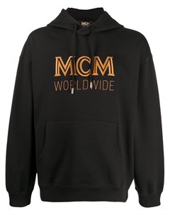 Худи с кулиской и вышитым логотипом Mcm