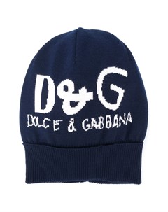 Вязаная шапка бини с логотипом Dolce & gabbana kids