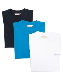 Набор из трех футболок с вышитым логотипом Marni