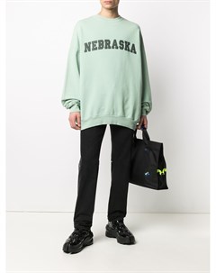 Толстовка оверсайз Nebraska с принтом Raf simons