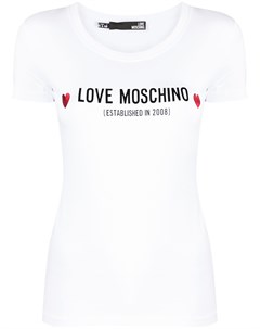 Футболка с короткими рукавами и логотипом Love moschino