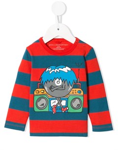 Футболка Music Monsters в полоску Stella mccartney kids