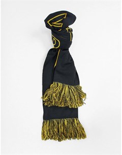 Черно желтый шарф с логотипом Armani exchange