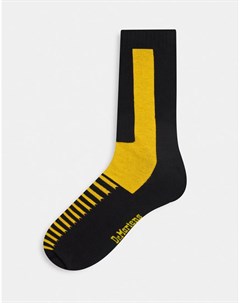 Черно желтые носки Double Doc Dr. martens