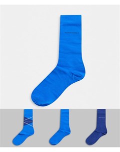 Подарочный набор из 3 пар носков в синих тонах BOSS Boss bodywear