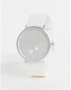 Белые часы с силиконовым ремешком Skagen
