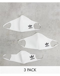 Набор из 3 белых масок для лица Adidas originals