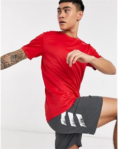 Красная футболка Running heart Adidas
