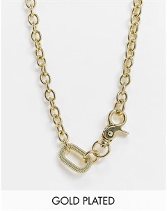 Позолоченное массивное ожерелье цепочка с броским дизайном Isla Luv aj