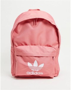 Дымчато розовый рюкзак с трилистником Adidas originals
