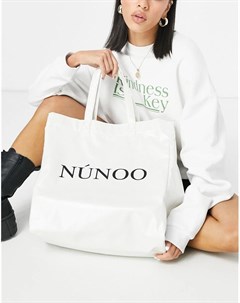 Белая сумка тоут из искусственной кожи Nunoo