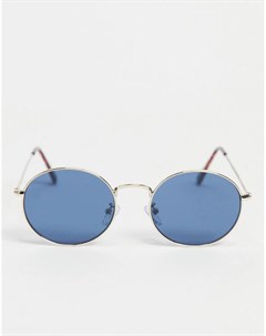 Круглые солнцезащитные очки с голубыми линзами Liars & lovers