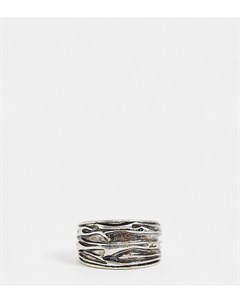 Серебристое массивное кольцо в виде скрученной проволоки Inspired Reclaimed vintage