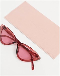 Солнцезащитные очки в заостренной оправе кошачий глаз с розовыми стеклами Liars & lovers