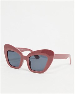 Розовато лиловые солнцезащитные очки кошачий глаз Aj morgan