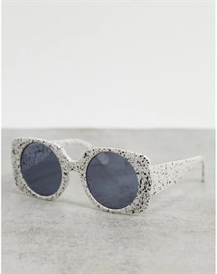 Квадратные солнцезащитные очки белого цвета Aj morgan