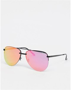 Женские солнцезащитные очки авиаторы с фиолетовыми линзами Quay australia
