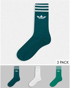 Набор из 3 пар зеленых носков Originals Adidas