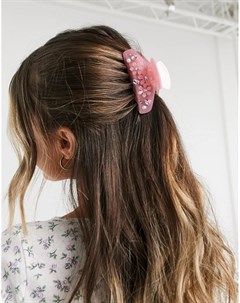 Розовая заколка для волос с декоративной отделкой Asos design