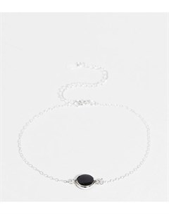 Браслет из стерлингового серебра с черным камнем Exclusive Kingsley ryan curve