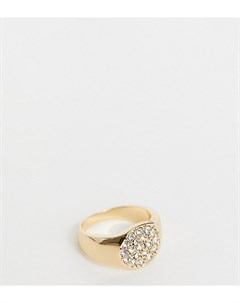 Эксклюзивное золотистое кольцо с камнями Designb london