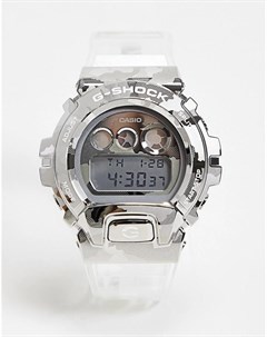 Цифровые часы в стиле унисекс с прозрачным ремешком G Shock GM 6900SCM 1ER Casio