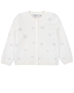 Белая кофта с вышитым логотипом детская Dior
