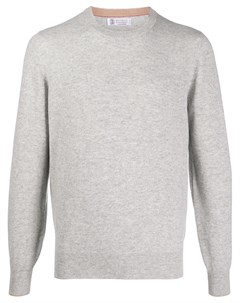 Кашемировый пуловер с круглым вырезом Brunello cucinelli