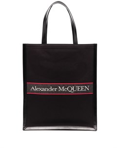 Сумка тоут с вышитым логотипом Alexander mcqueen