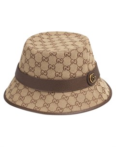 Шляпа федора из канваса с узором GG Gucci