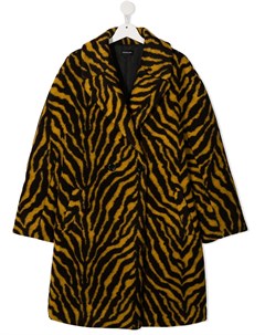 Двубортное пальто с тигровым принтом Monnalisa