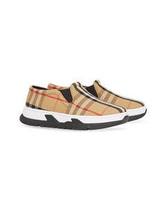 Слипоны в клетку Vintage Check Burberry kids