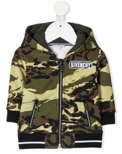 Худи на молнии с камуфляжным принтом Givenchy kids