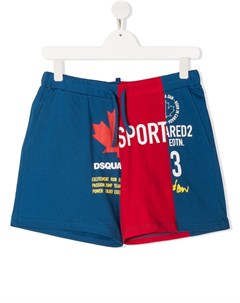 Спортивные шорты с контрастными вставками Dsquared2 kids